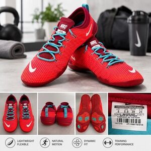 Nike Free 1.0 Cross Bionic Women's 8 Training Shoes 641530-600 Coral Aqua Rare